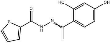 N'-[1-(2,4-dihydroxyphenyl)ethylidene]-2-thiophenecarbohydrazide Struktur