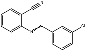 2-[(3-chlorobenzylidene)amino]benzonitrile,315670-35-0,结构式