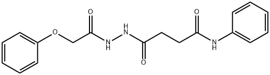 4-oxo-4-[2-(phenoxyacetyl)hydrazino]-N-phenylbutanamide Struktur