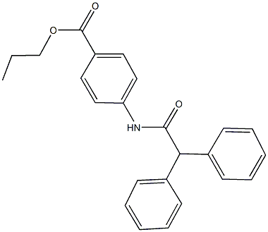 propyl 4-[(diphenylacetyl)amino]benzoate Structure