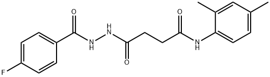 N-(2,4-dimethylphenyl)-4-[2-(4-fluorobenzoyl)hydrazino]-4-oxobutanamide Structure