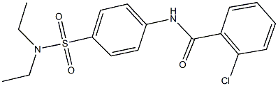 2-chloro-N-{4-[(diethylamino)sulfonyl]phenyl}benzamide Structure