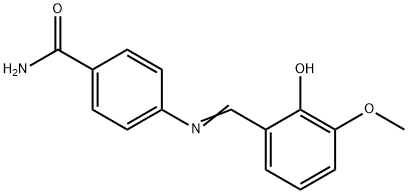 4-[(2-hydroxy-3-methoxybenzylidene)amino]benzamide Structure