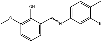 2-{[(3-bromo-4-methylphenyl)imino]methyl}-6-methoxyphenol Structure