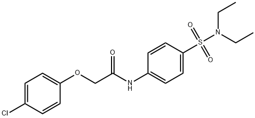 2-(4-chlorophenoxy)-N-{4-[(diethylamino)sulfonyl]phenyl}acetamide,315671-08-0,结构式
