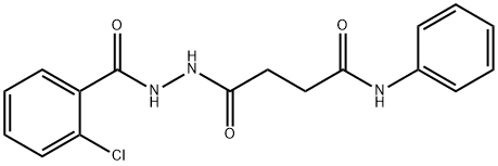 4-[2-(2-chlorobenzoyl)hydrazino]-4-oxo-N-phenylbutanamide,315671-19-3,结构式