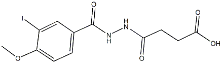 4-[2-(3-iodo-4-methoxybenzoyl)hydrazino]-4-oxobutanoic acid Struktur