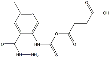 4-oxo-4-[2-(4-toluidinocarbothioyl)hydrazino]butanoic acid 化学構造式