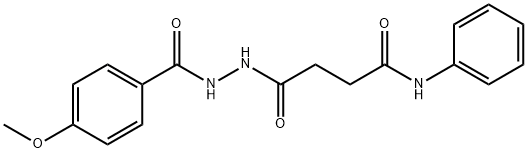 4-[2-(4-methoxybenzoyl)hydrazino]-4-oxo-N-phenylbutanamide 化学構造式