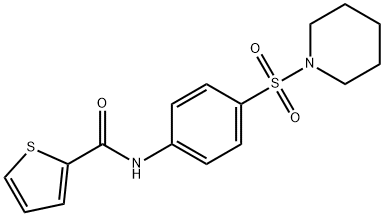 N-[4-(piperidin-1-ylsulfonyl)phenyl]thiophene-2-carboxamide Struktur