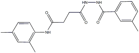 N-(2,4-dimethylphenyl)-4-[2-(3-methylbenzoyl)hydrazino]-4-oxobutanamide Structure