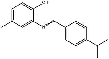 2-[(4-isopropylbenzylidene)amino]-4-methylphenol Structure