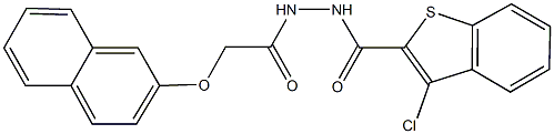 3-chloro-N'-[(2-naphthyloxy)acetyl]-1-benzothiophene-2-carbohydrazide,315672-14-1,结构式
