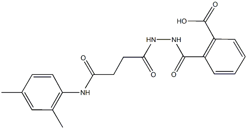 2-({2-[4-(2,4-dimethylanilino)-4-oxobutanoyl]hydrazino}carbonyl)benzoic acid Struktur