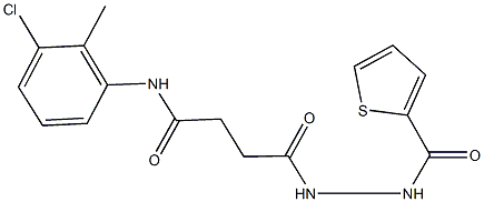 N-(3-chloro-2-methylphenyl)-4-oxo-4-[2-(2-thienylcarbonyl)hydrazino]butanamide Structure