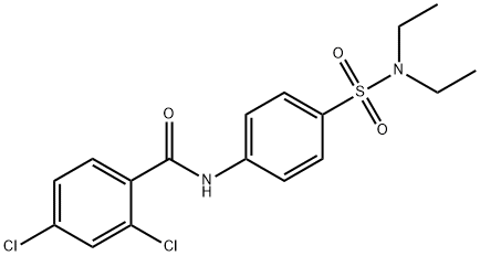 2,4-dichloro-N-{4-[(diethylamino)sulfonyl]phenyl}benzamide Structure
