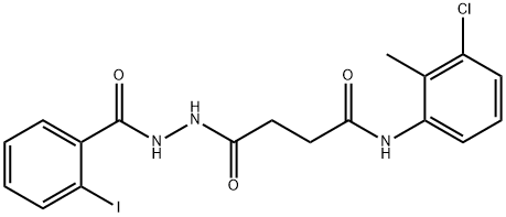 315672-35-6 N-(3-chloro-2-methylphenyl)-4-[2-(2-iodobenzoyl)hydrazino]-4-oxobutanamide