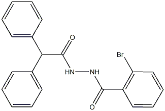 2-bromo-N'-(diphenylacetyl)benzohydrazide 化学構造式