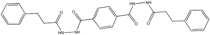 N'~1~,N'~4~-bis(3-phenylpropanoyl)terephthalohydrazide 化学構造式