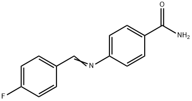 4-[(4-fluorobenzylidene)amino]benzamide 结构式