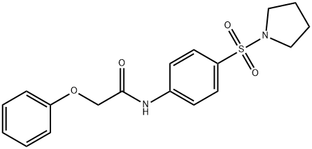 2-phenoxy-N-[4-(pyrrolidin-1-ylsulfonyl)phenyl]acetamide 化学構造式