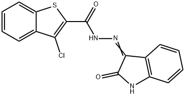 315673-14-4 3-chloro-N'-(2-oxo-1,2-dihydro-3H-indol-3-ylidene)-1-benzothiophene-2-carbohydrazide