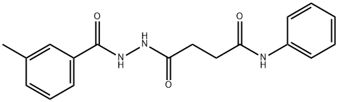 4-[2-(3-methylbenzoyl)hydrazino]-4-oxo-N-phenylbutanamide Struktur