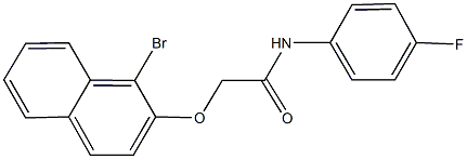 2-[(1-bromo-2-naphthyl)oxy]-N-(4-fluorophenyl)acetamide Structure