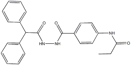 N-(4-{[2-(diphenylacetyl)hydrazino]carbonyl}phenyl)propanamide Struktur