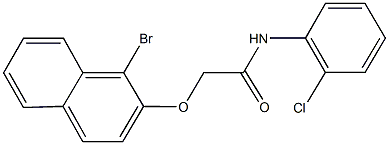 2-[(1-bromo-2-naphthyl)oxy]-N-(2-chlorophenyl)acetamide Structure