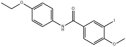 N-(4-ethoxyphenyl)-3-iodo-4-methoxybenzamide 化学構造式