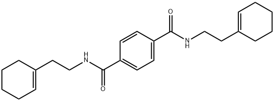 N~1~,N~4~-bis[2-(1-cyclohexen-1-yl)ethyl]terephthalamide Struktur