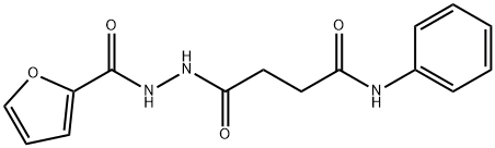 4-[2-(2-furoyl)hydrazino]-4-oxo-N-phenylbutanamide Structure