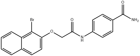 4-({[(1-bromo-2-naphthyl)oxy]acetyl}amino)benzamide,315675-84-4,结构式
