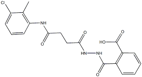 2-({2-[4-(3-chloro-2-methylanilino)-4-oxobutanoyl]hydrazino}carbonyl)benzoic acid Structure