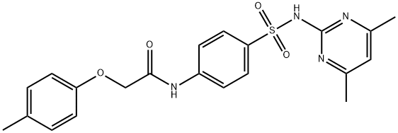 N-(4-{[(4,6-dimethyl-2-pyrimidinyl)amino]sulfonyl}phenyl)-2-(4-methylphenoxy)acetamide Structure
