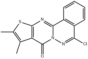 5-chloro-9,10-dimethyl-8H-thieno[2',3':4,5]pyrimido[2,1-a]phthalazin-8-one|