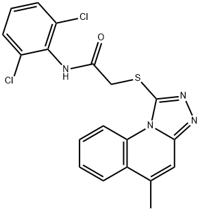 N-(2,6-dichlorophenyl)-2-[(5-methyl[1,2,4]triazolo[4,3-a]quinolin-1-yl)sulfanyl]acetamide Structure