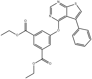 diethyl 5-[(5-phenylthieno[2,3-d]pyrimidin-4-yl)oxy]isophthalate,315676-76-7,结构式