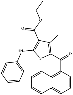 ethyl 2-anilino-4-methyl-5-(1-naphthoyl)-3-thiophenecarboxylate,315676-96-1,结构式
