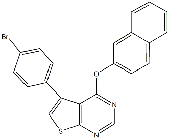 5-(4-bromophenyl)-4-(2-naphthyloxy)thieno[2,3-d]pyrimidine Structure