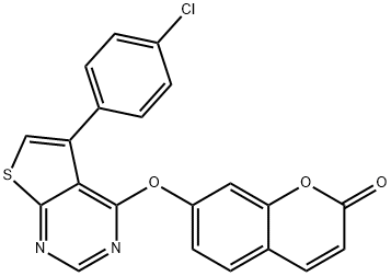 315679-87-9 7-{[5-(4-chlorophenyl)thieno[2,3-d]pyrimidin-4-yl]oxy}-2H-chromen-2-one