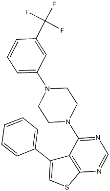 5-phenyl-4-{4-[3-(trifluoromethyl)phenyl]-1-piperazinyl}thieno[2,3-d]pyrimidine|