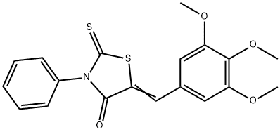 3-phenyl-2-thioxo-5-(3,4,5-trimethoxybenzylidene)-1,3-thiazolidin-4-one Struktur