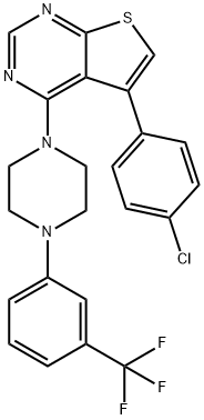 315682-35-0 5-(4-chlorophenyl)-4-{4-[3-(trifluoromethyl)phenyl]-1-piperazinyl}thieno[2,3-d]pyrimidine