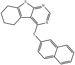 2-naphthyl 5,6,7,8-tetrahydro[1]benzothieno[2,3-d]pyrimidin-4-yl sulfide Structure