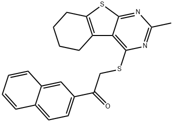 2-[(2-methyl-5,6,7,8-tetrahydro[1]benzothieno[2,3-d]pyrimidin-4-yl)sulfanyl]-1-(2-naphthyl)ethanone,315684-19-6,结构式