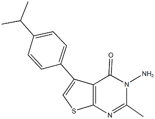 3-amino-5-(4-isopropylphenyl)-2-methylthieno[2,3-d]pyrimidin-4(3H)-one Structure
