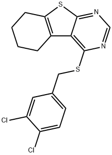 3,4-dichlorobenzyl 5,6,7,8-tetrahydro[1]benzothieno[2,3-d]pyrimidin-4-yl sulfide Structure
