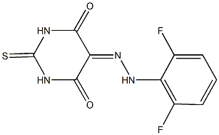 2-thioxodihydro-4,5,6(1H)-pyrimidinetrione 5-[(2,6-difluorophenyl)hydrazone],315691-59-9,结构式